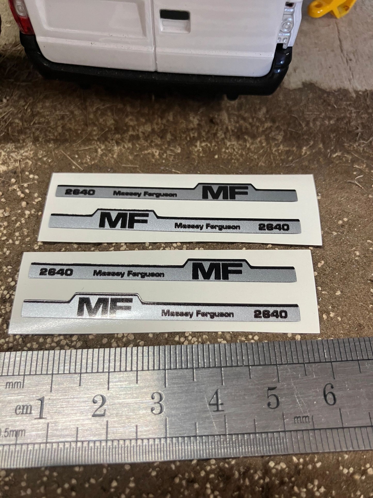 Massey Ferguson 2640 Tractor x 4 Pre cut Professional Silver High quality vinyl pack decals Tractor bonnet farm machinery decals Image 2