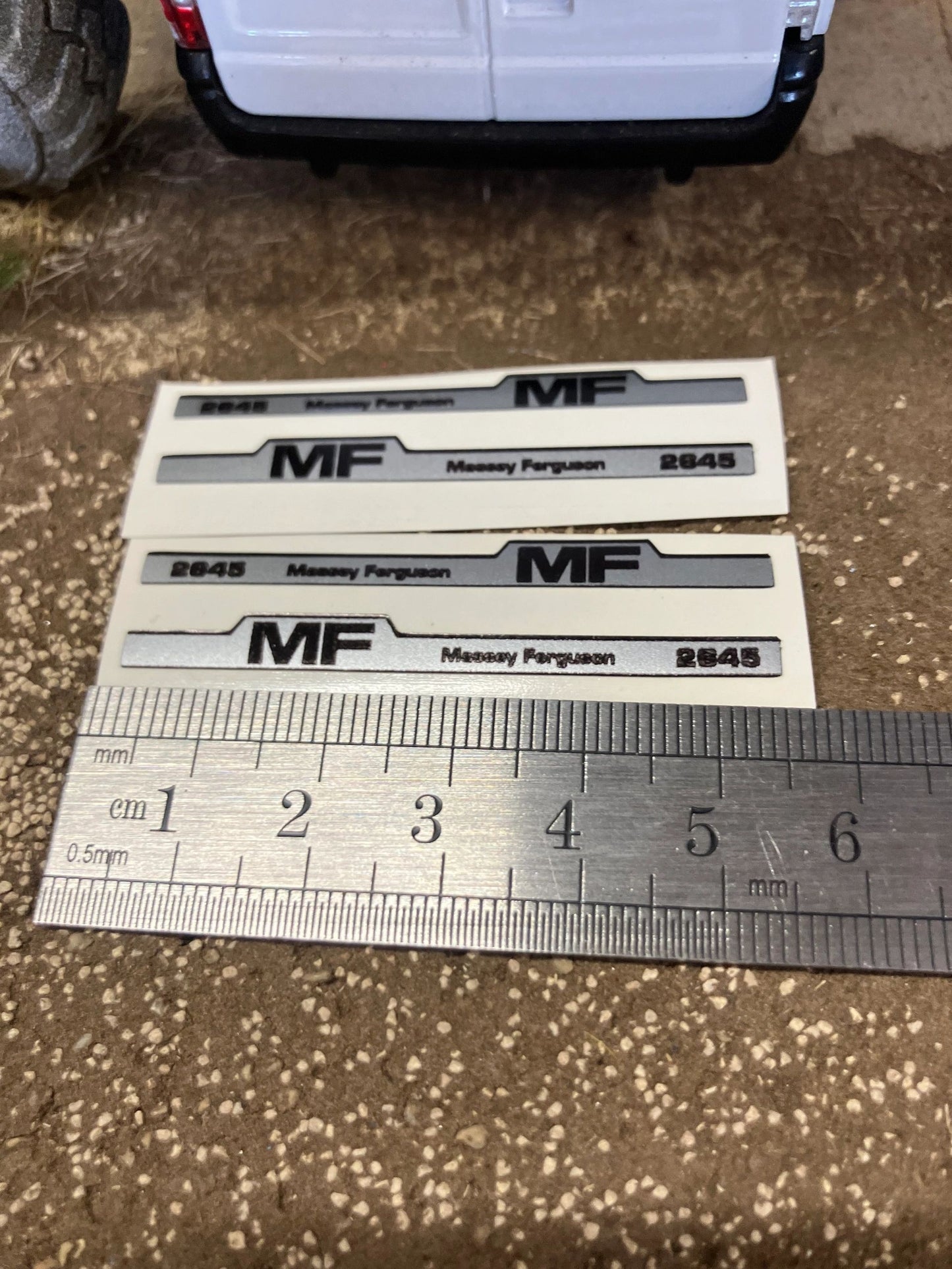 Massey Ferguson 2645 Tractor x 4 Pre cut Professional Silver High quality vinyl pack decals Tractor bonnet farm machinery decals Image 2