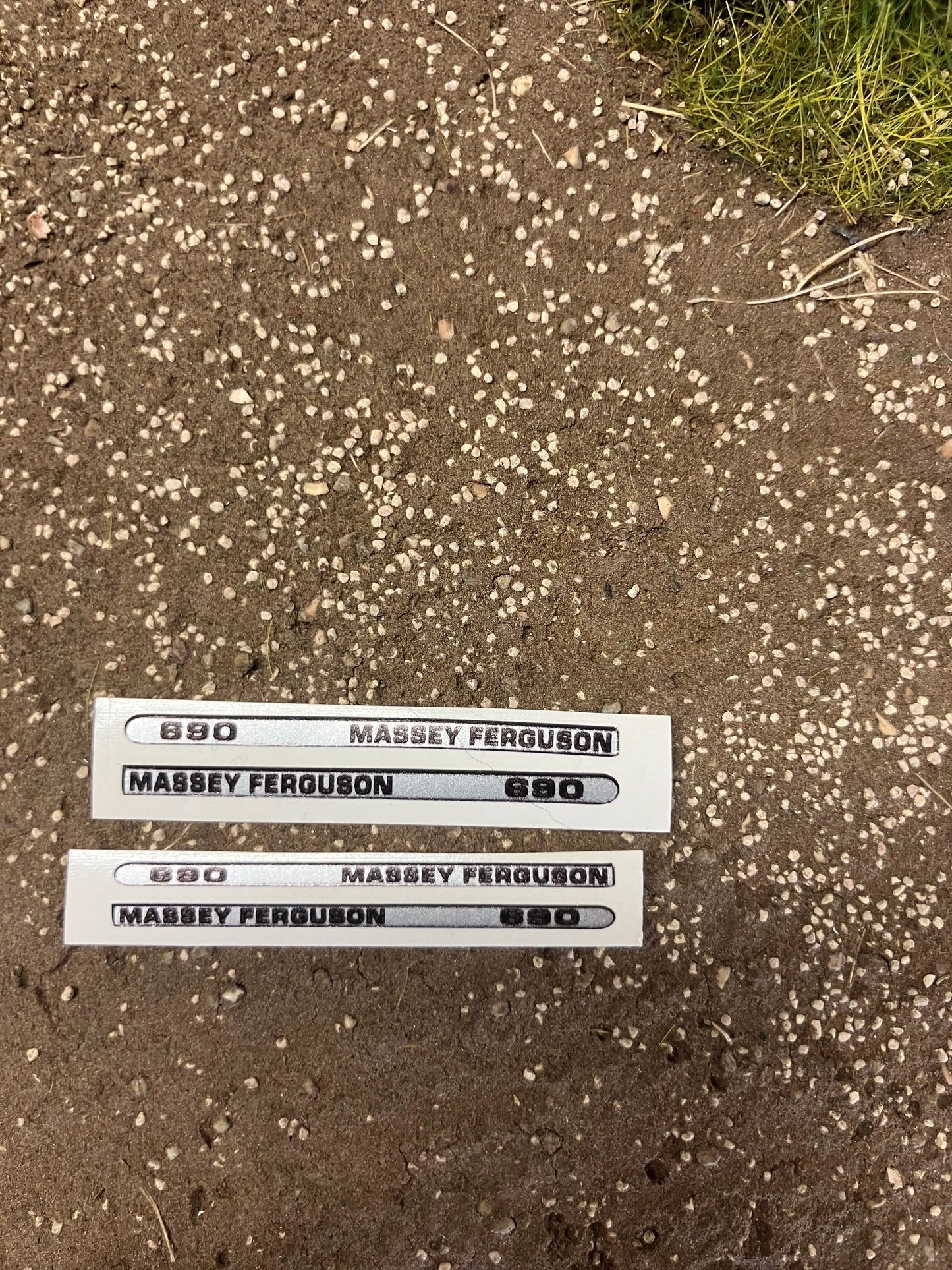 Massey Ferguson 690 Tractor Professional pre cut bonnet decals 4 x 40mm High quality vinyl pack decals bonnet farm machinery 1:32 scale Image 2