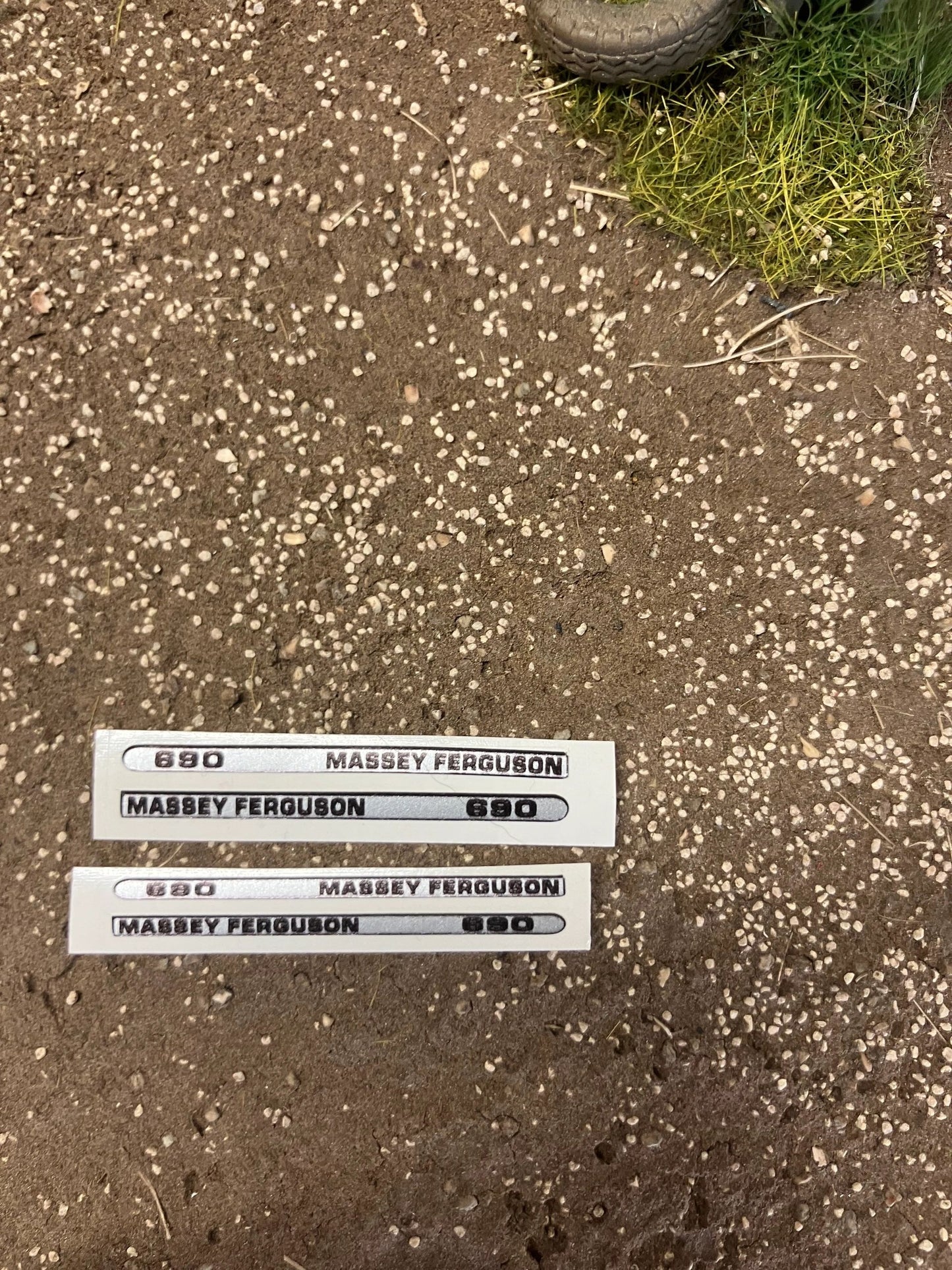 Massey Ferguson 690 Tractor Professional pre cut bonnet decals 4 x 40mm High quality vinyl pack decals bonnet farm machinery 1:32 scale Image 3