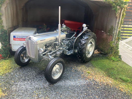 2981 Universal Hobbies Brushed metal silver Massey Ferguson 35x tractor BOXED 1:16 scale Limited Edition Image