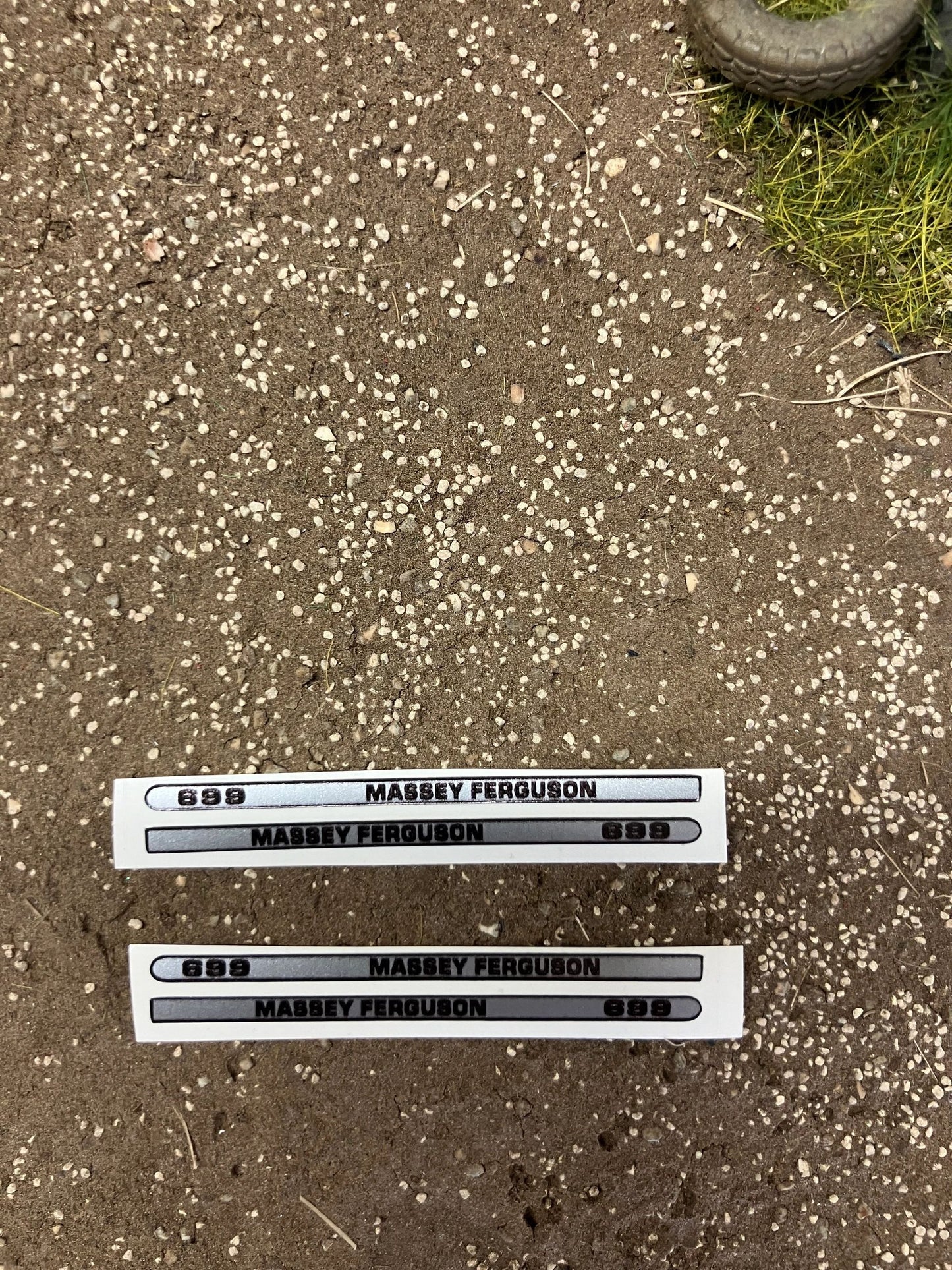 Massey Ferguson 699 Tractor bonnet farm machinery decals 1:32 scale 4 x 50mm High quality pre cut vinyl huge pack decals Image